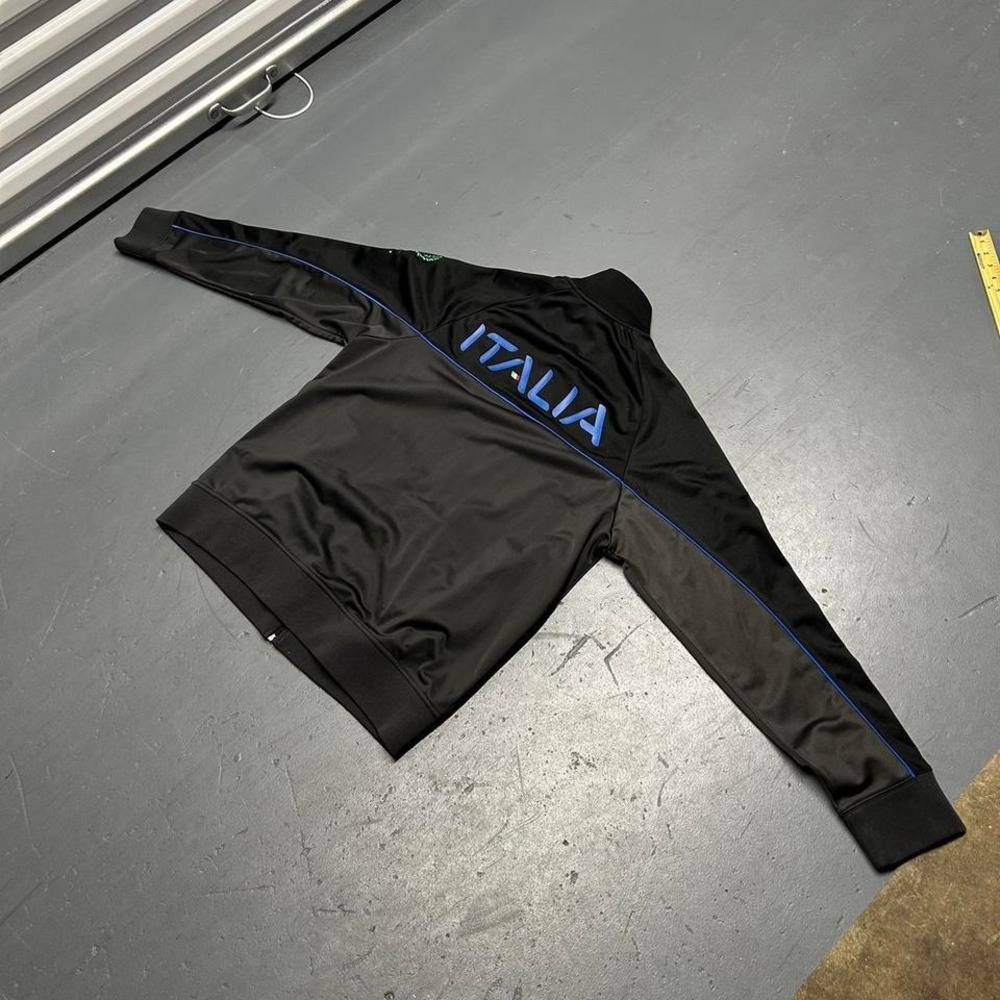 Vintage Y2K Fila sport Italy soccer zip up black and grey track jacket - Picture 2 of 4